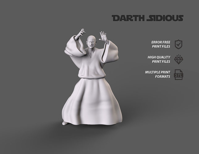 The Emperor man in robe 3D print model