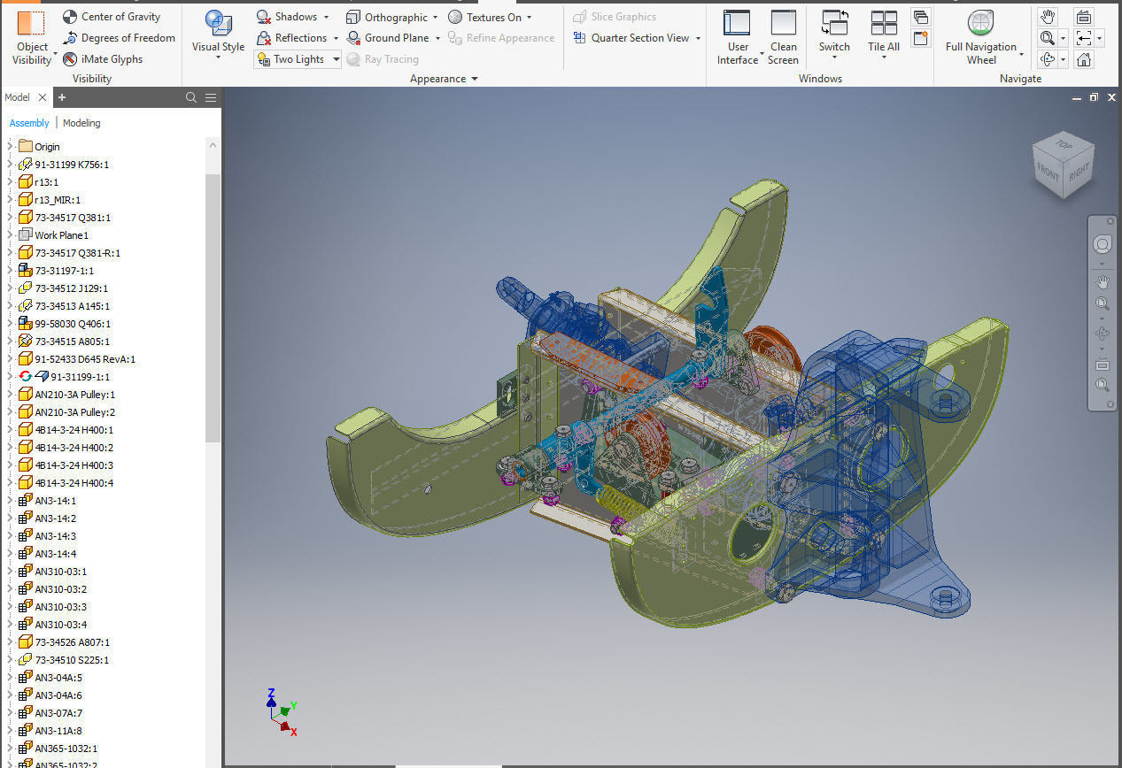 P-51D Mustang Pulley Support Retract Lock Lower Fus Sta 291-300 3D print model_7
