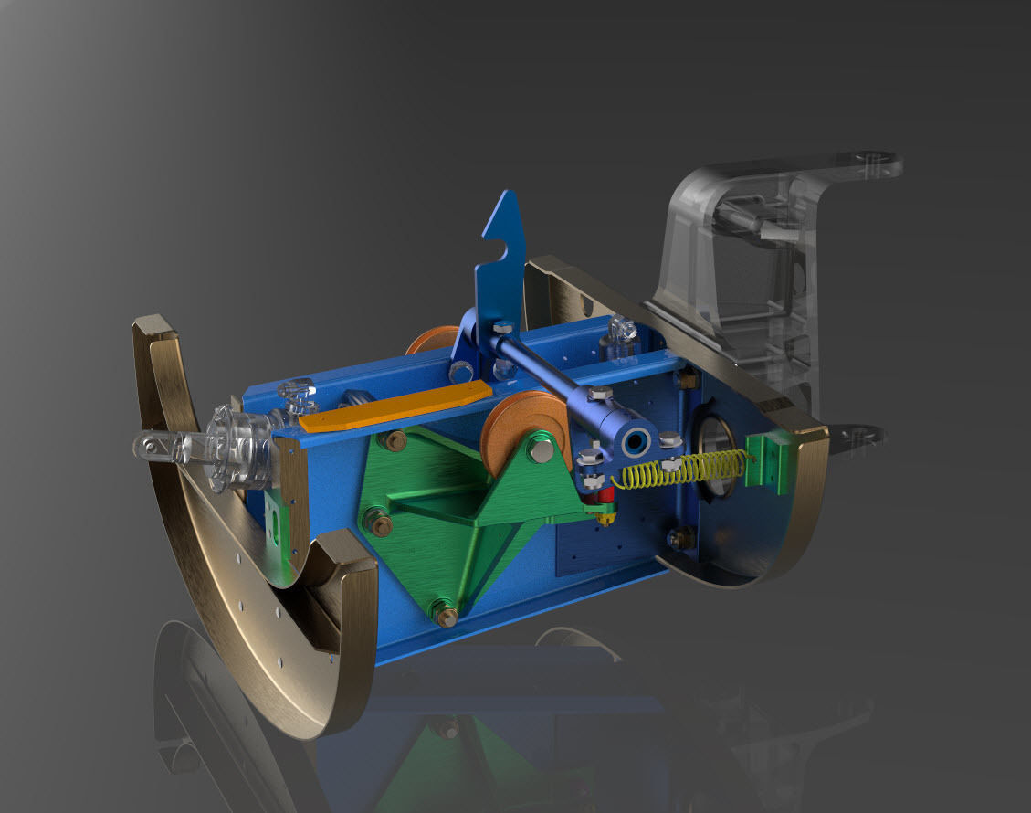 P-51D Mustang Pulley Support Retract Lock Lower Fus Sta 291-300 3D print model_5