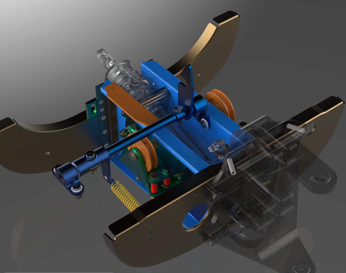 P-51D Mustang Pulley Support Retract Lock Lower Fus Sta 291-300 3D print model_3