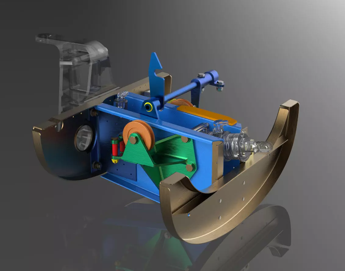 P-51D Mustang Pulley Support Retract Lock Lower Fus Sta 291-300 3D print model_0