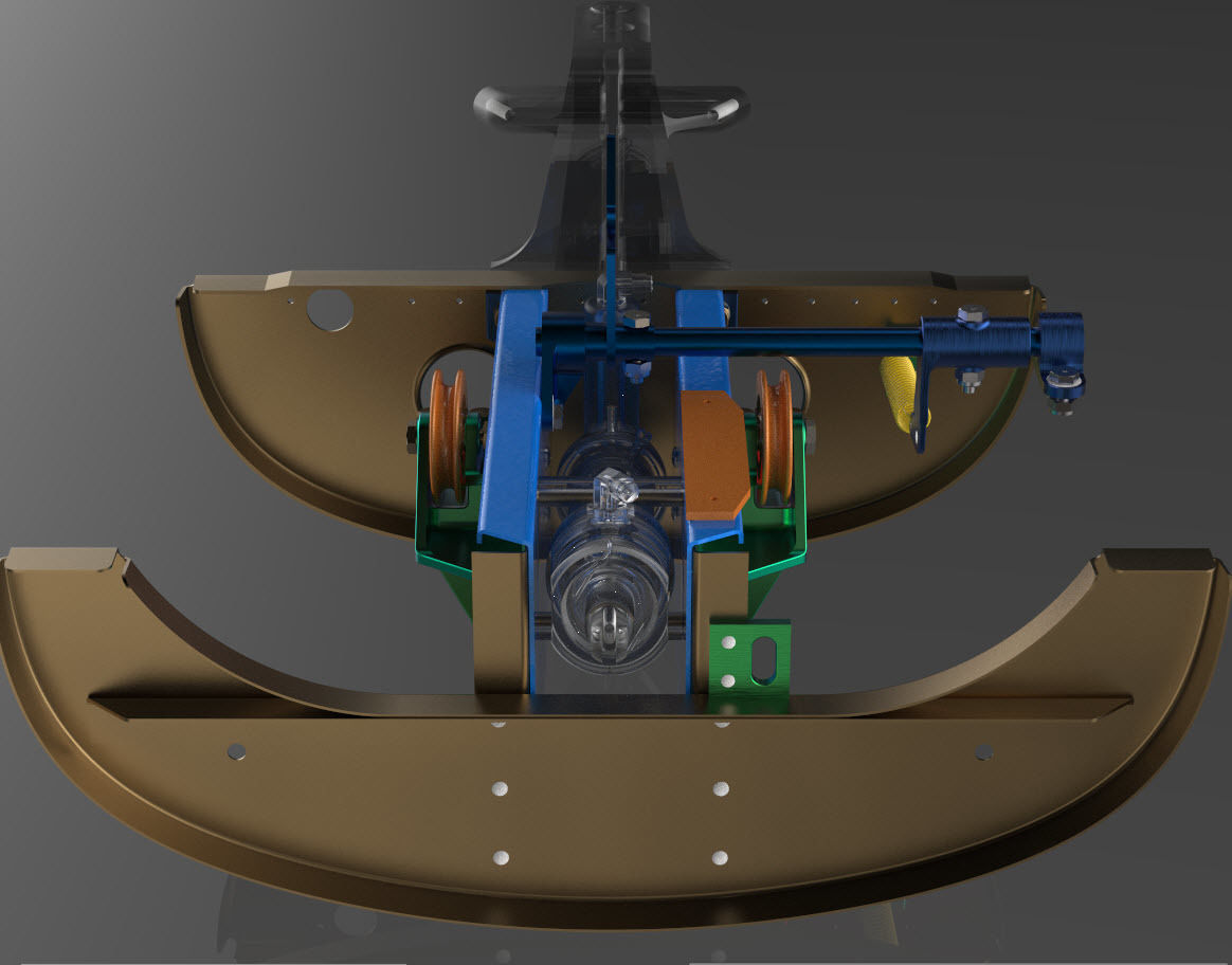 P-51D Mustang Pulley Support Retract Lock Lower Fus Sta 291-300 3D print model_1