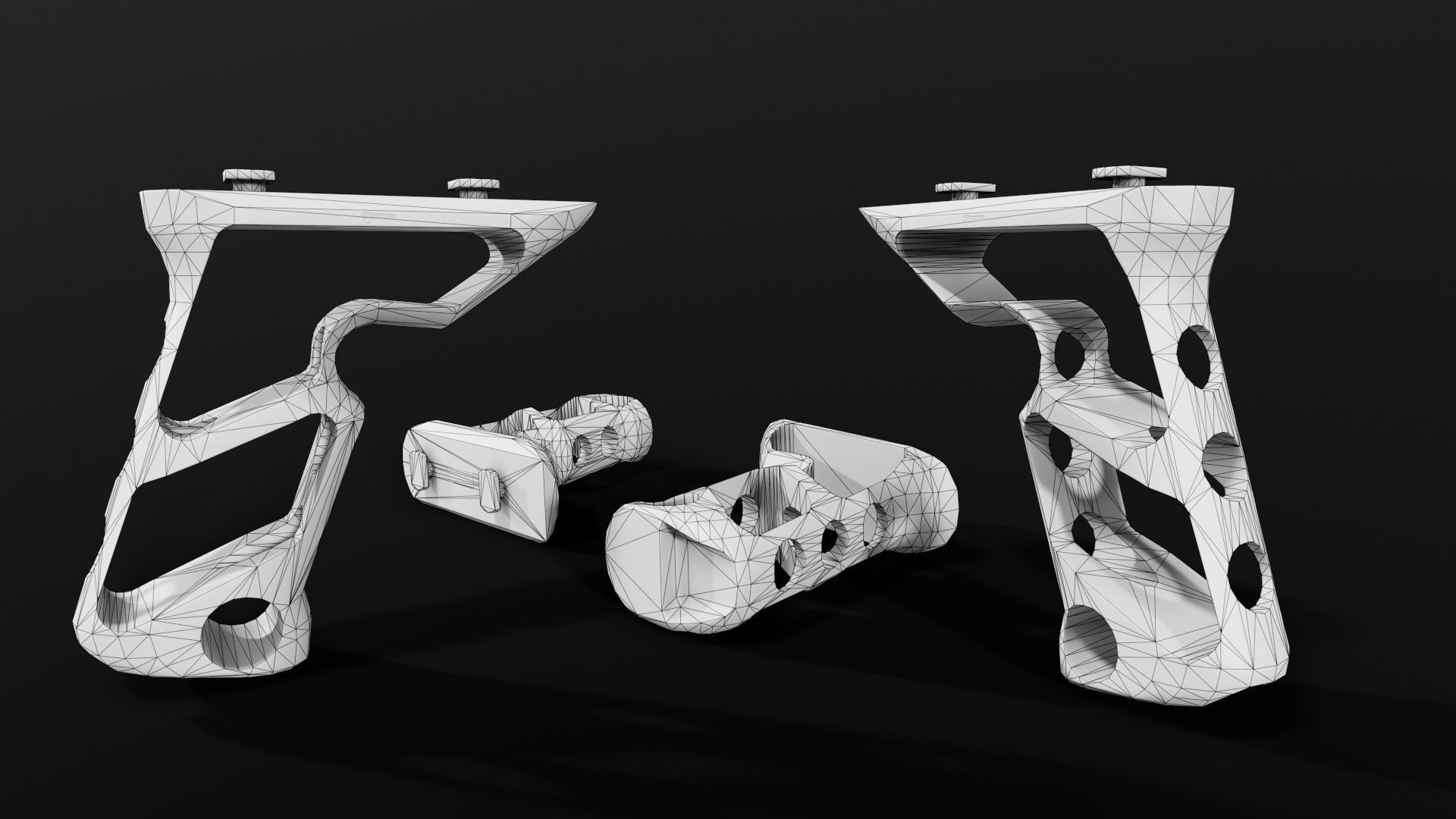 Fortis SHIFT MLOK Vertical Grip Low-poly 3D model_3