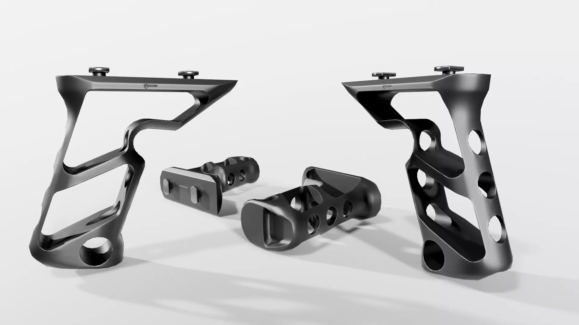 Fortis SHIFT MLOK Vertical Grip Low-poly 3D model_0