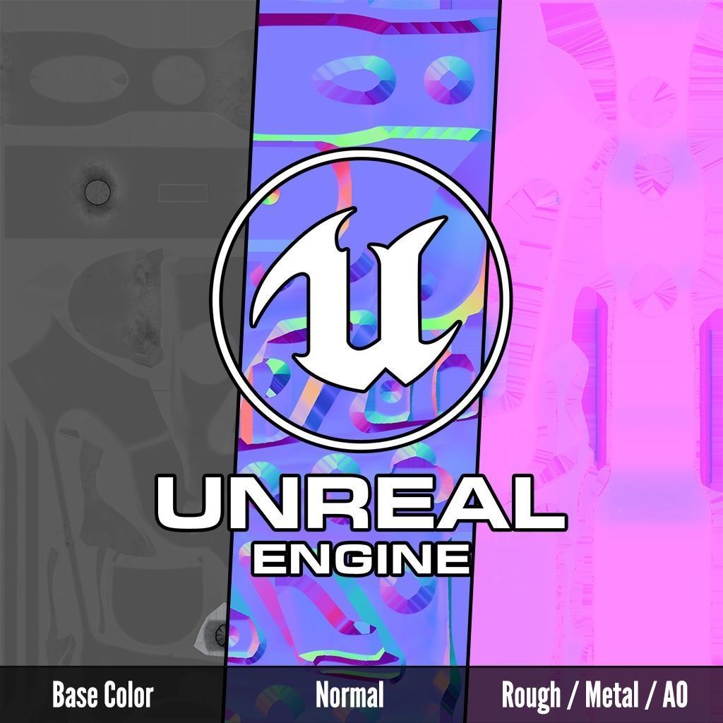 Fortis SHIFT MLOK Vertical Grip Low-poly 3D model_12