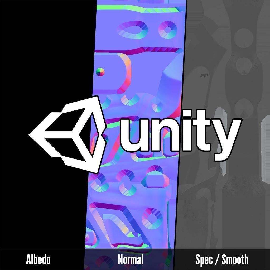 Fortis SHIFT MLOK Vertical Grip Low-poly 3D model_13