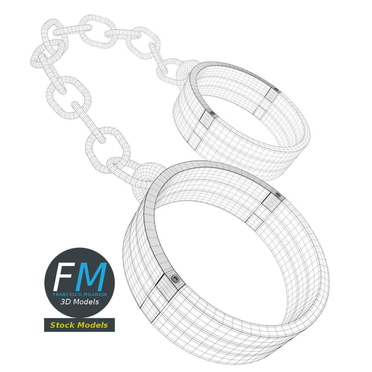 Ankle shackles 3D model_7