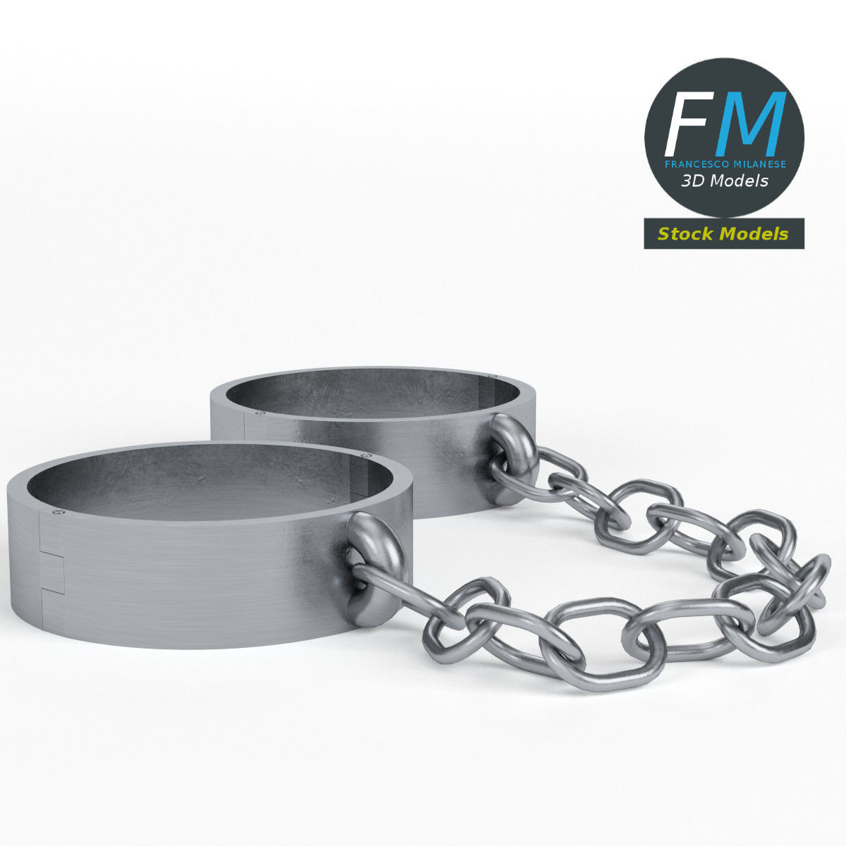 Ankle shackles 3D model_3