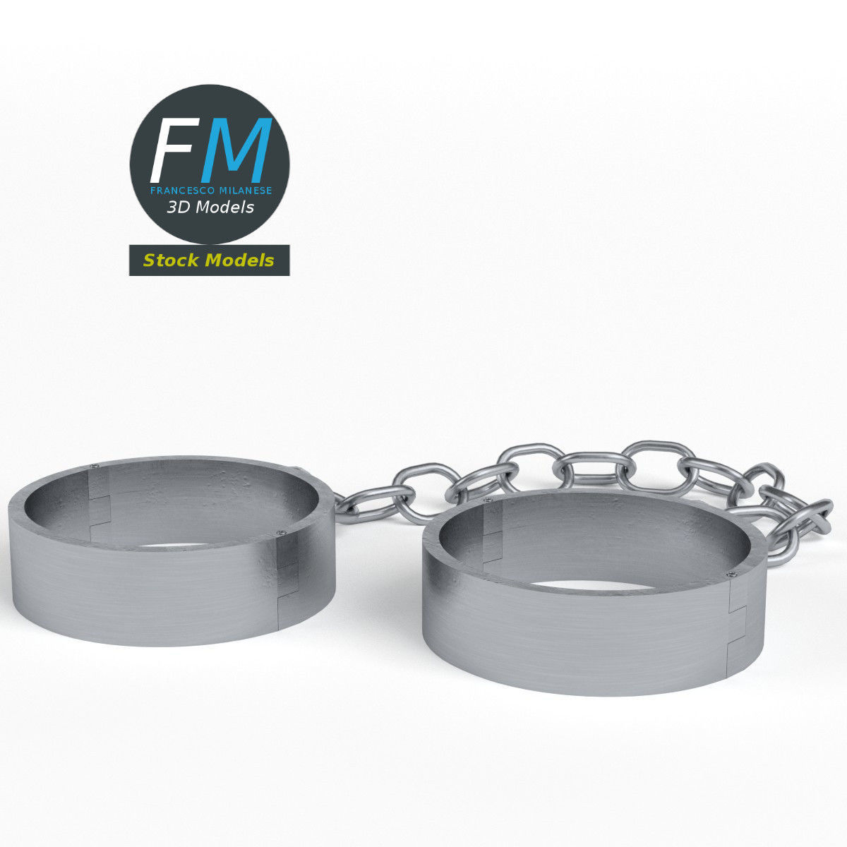 Ankle shackles 3D model_4