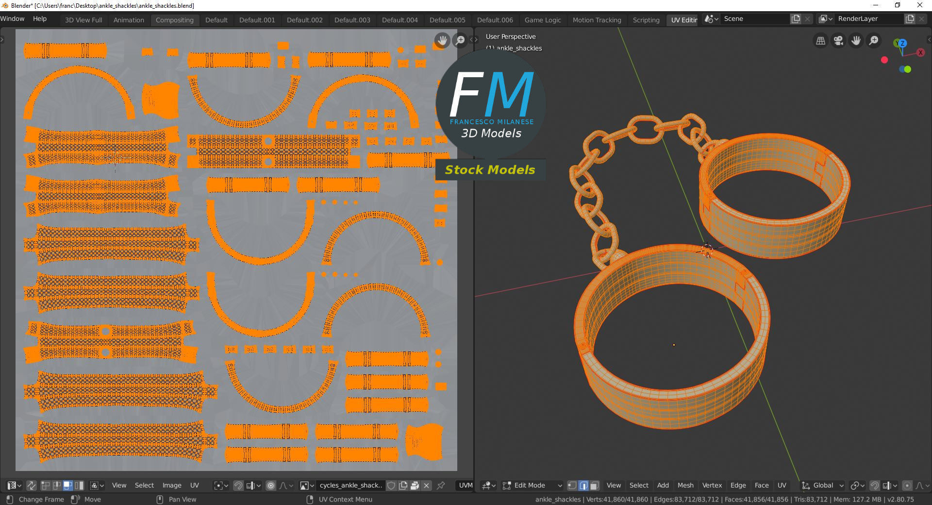 Ankle shackles 3D model_10