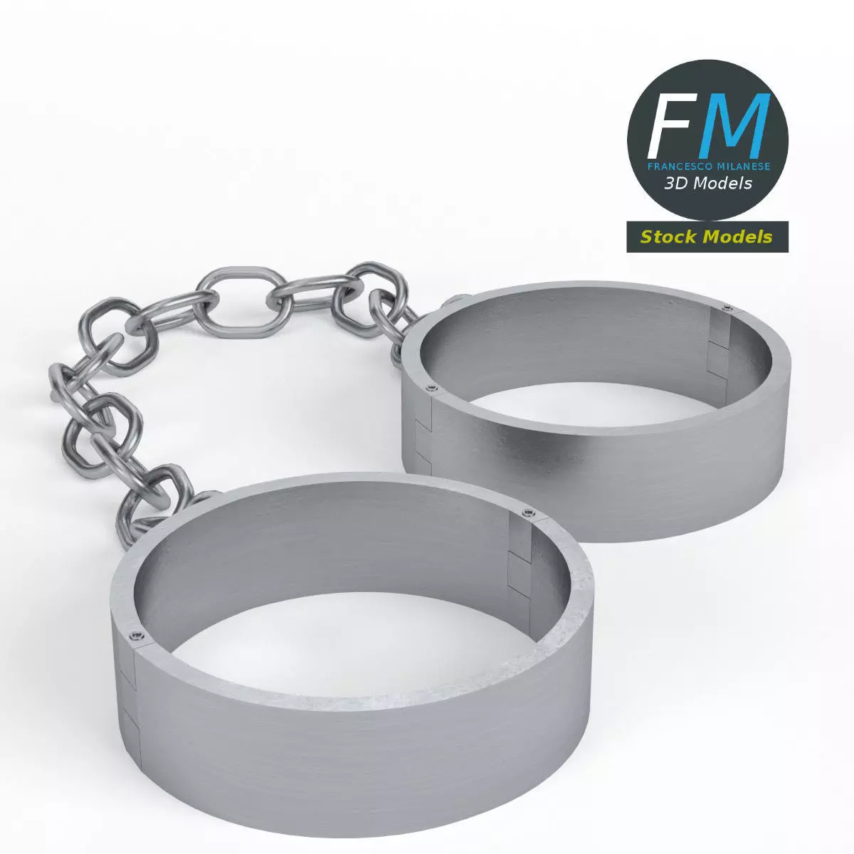 Ankle shackles 3D model_0