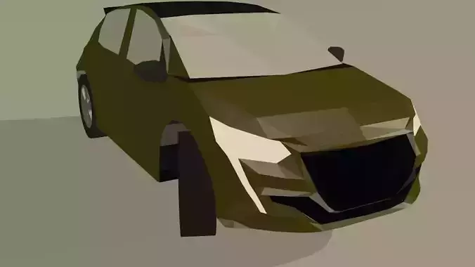 2020 Peugeot 208 Low Poly