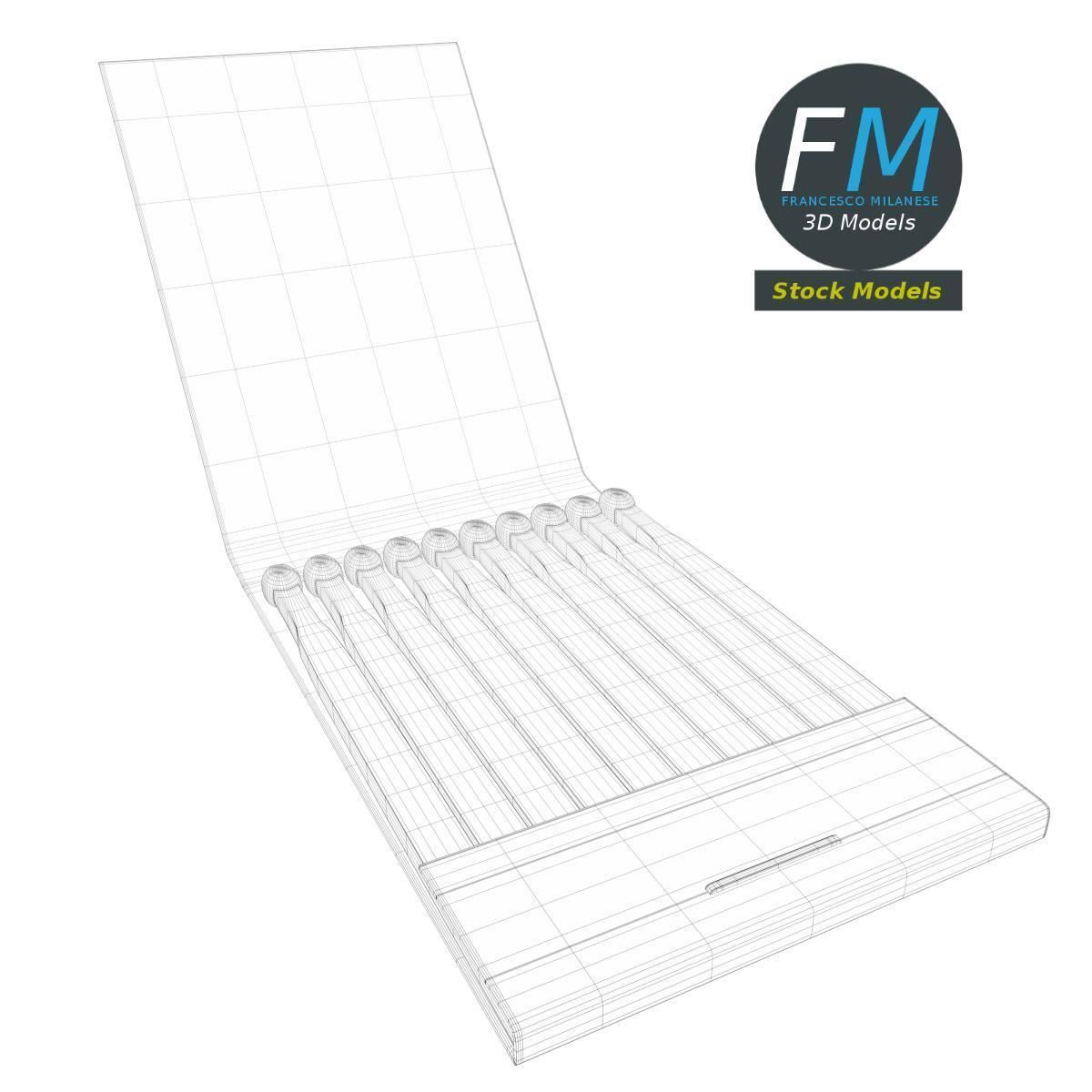 Book of matches 3D model_7