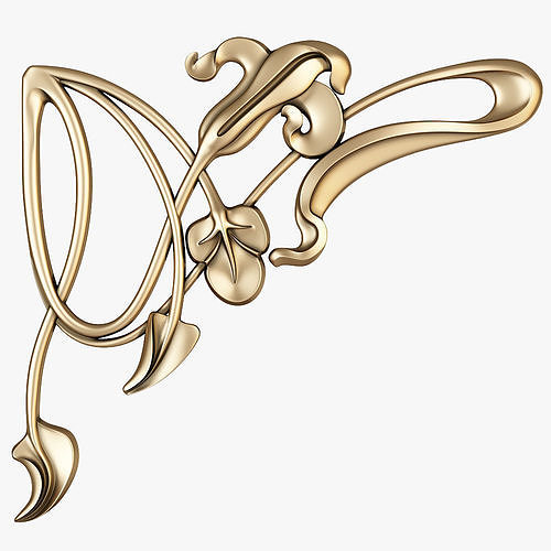art nouveau decor for cnc 3D model