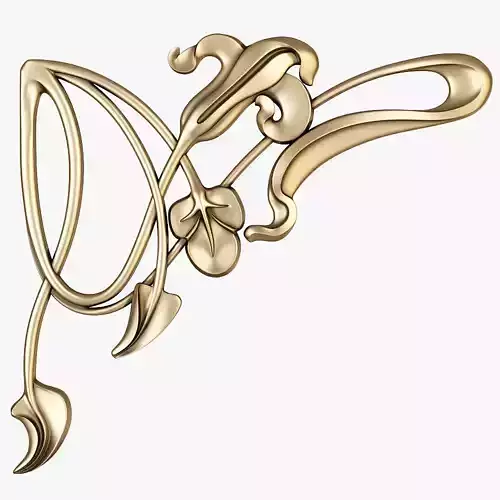 art nouveau decor for cnc 3D model