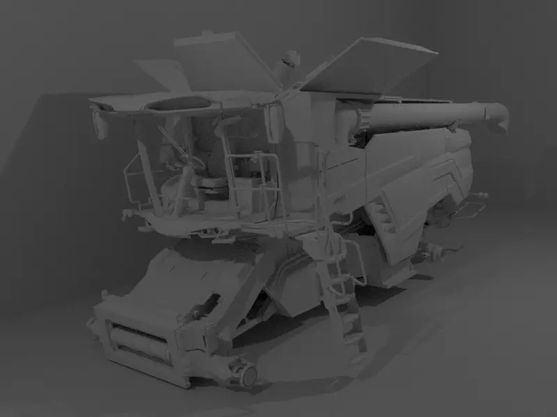FENDT-IDEAL combine harvester Low-poly 3D model_0
