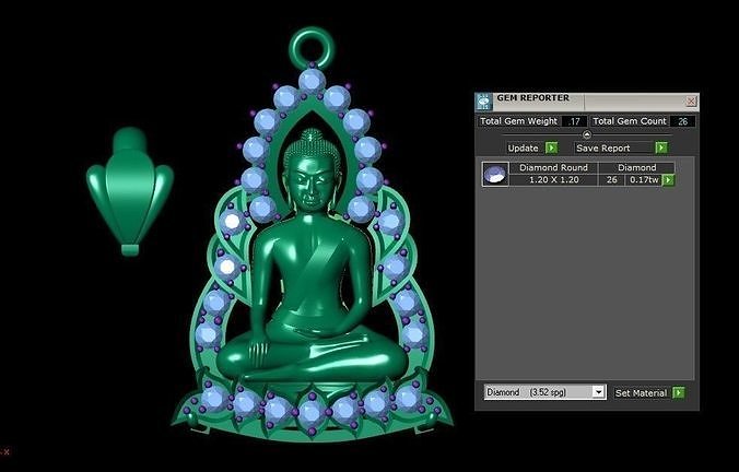 Buddha Pendant 01  3D model