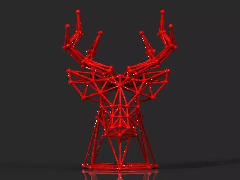 DEER HEAD ROD 3D print model_0