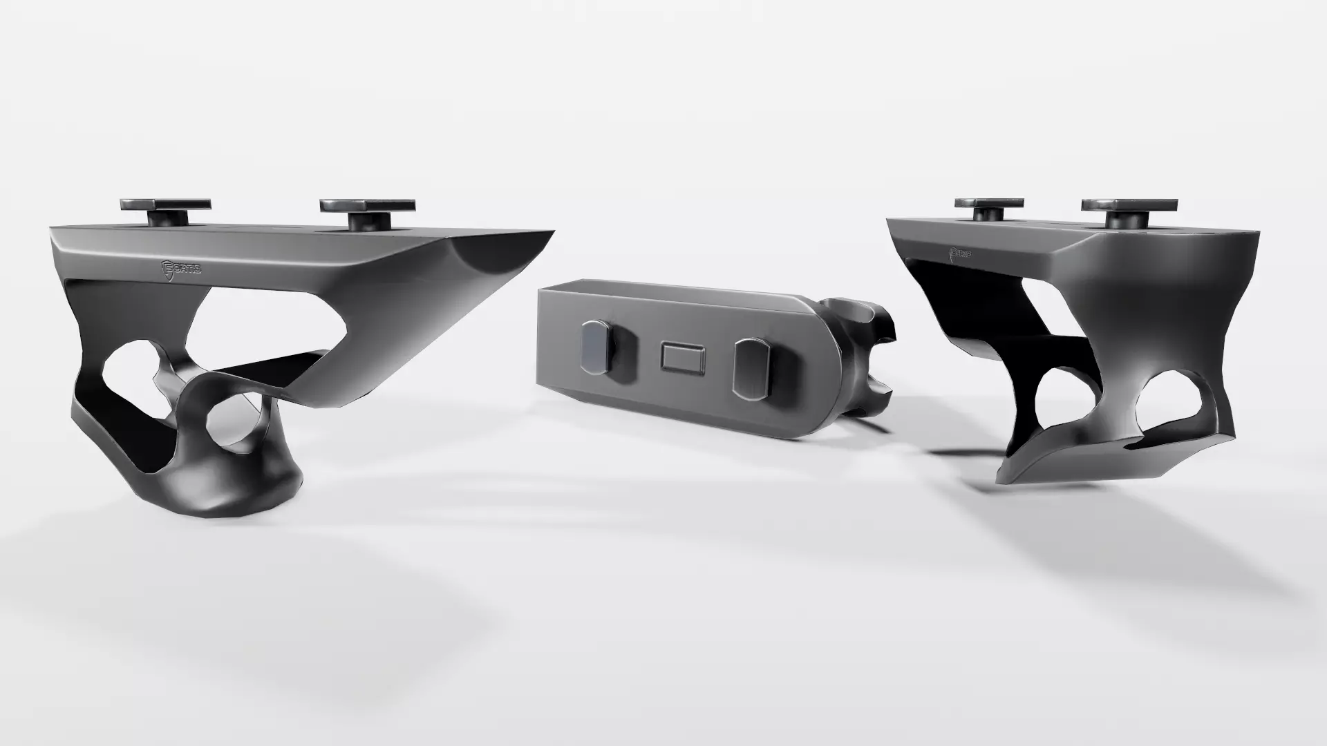 Fortis SHIFT Short MLOK Angled Grip Low-poly 3D model_0