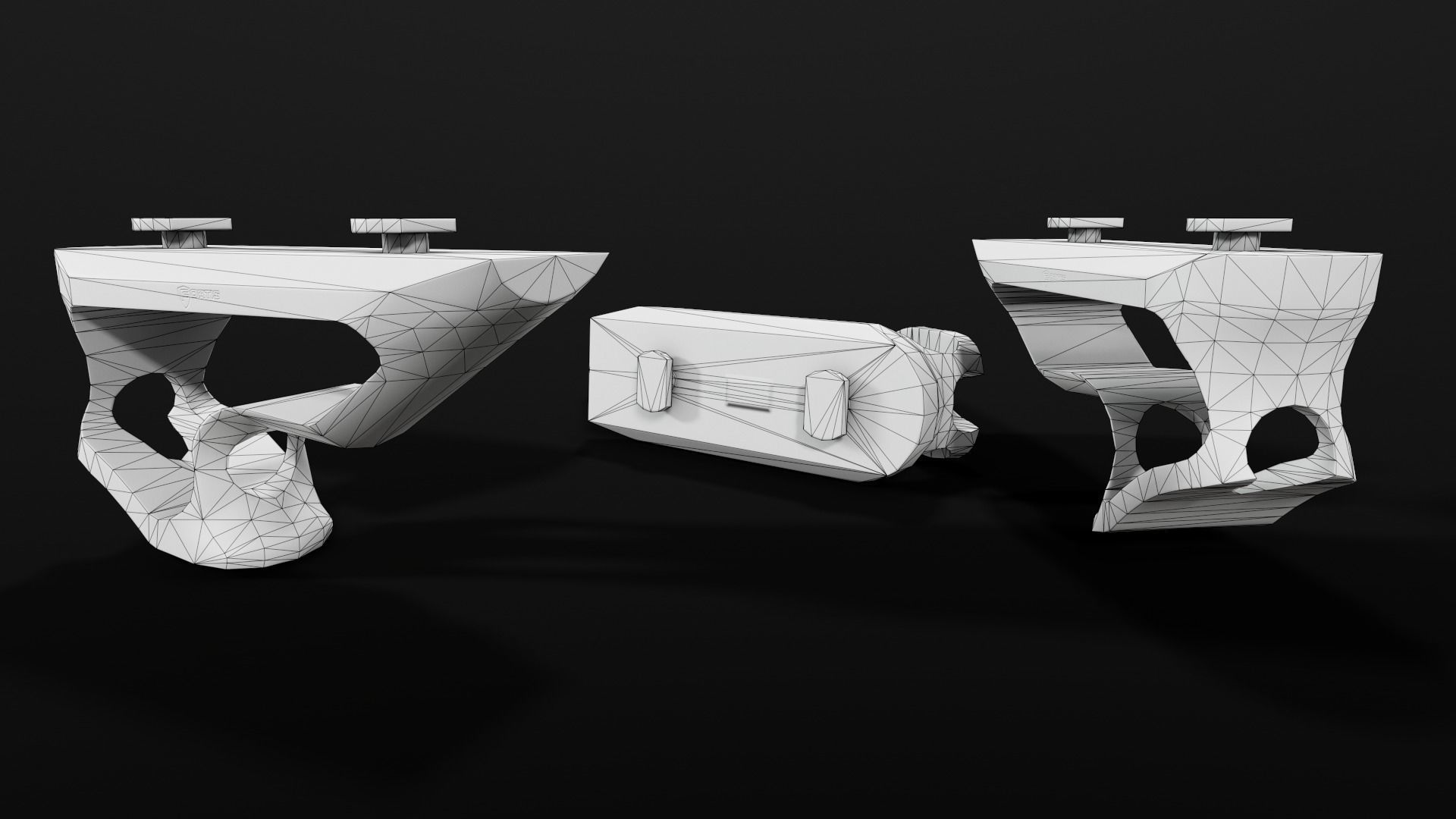 Fortis SHIFT Short MLOK Angled Grip Low-poly 3D model_3