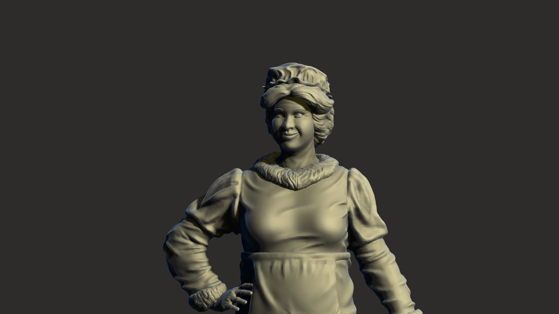 Mrs Claus 3D print model_1