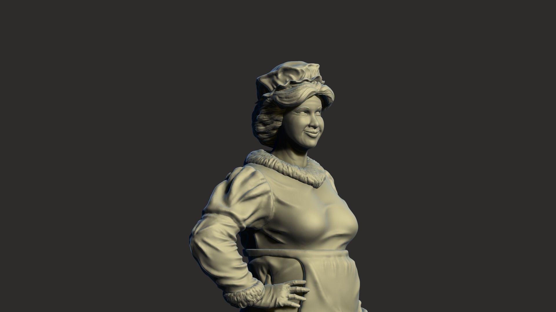 Mrs Claus 3D print model_2