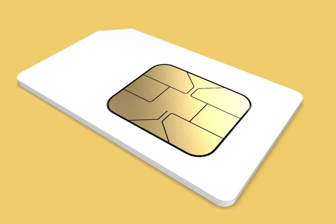 SIM CARD 3D model_2