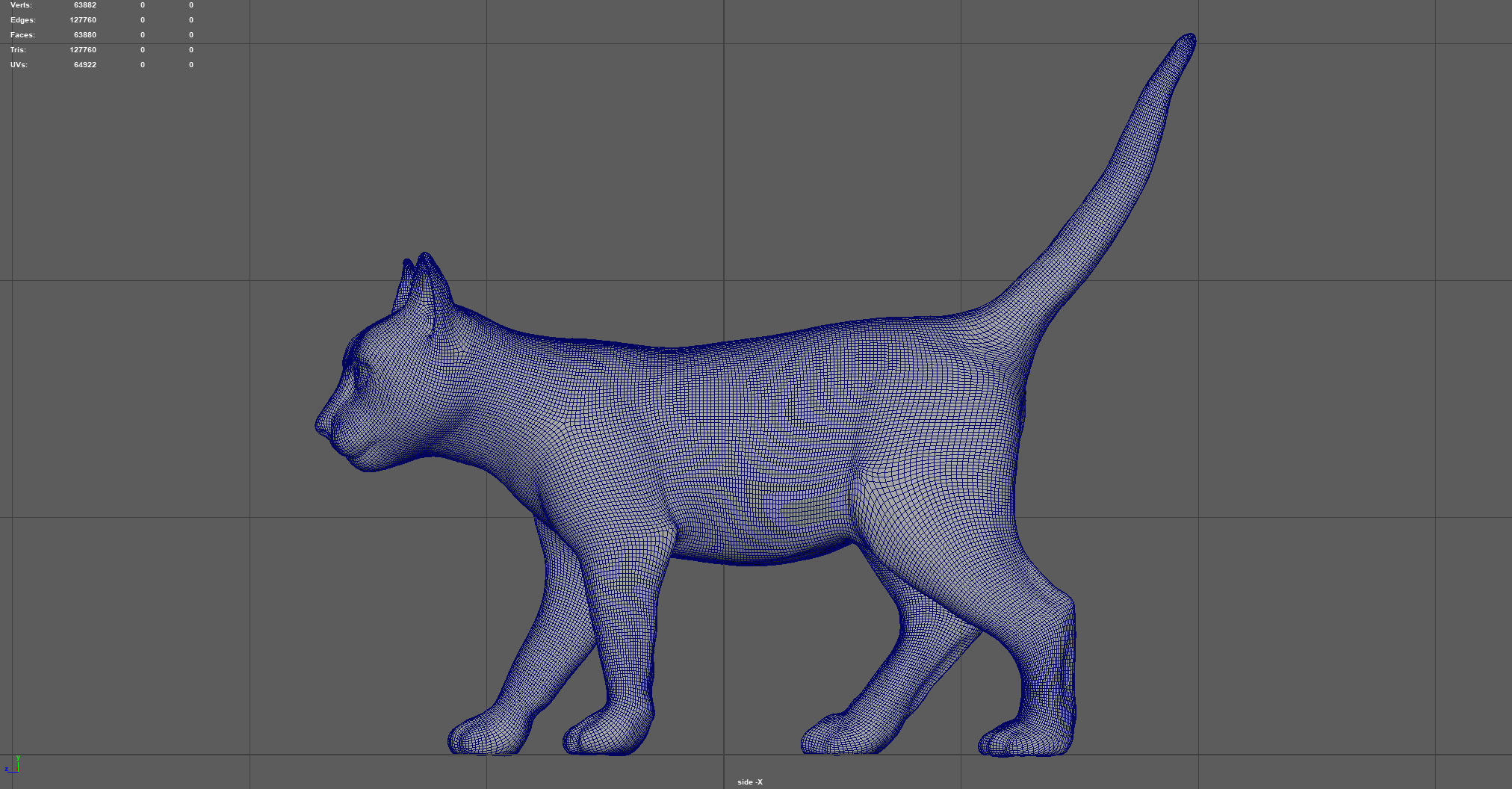 REALISTIC CAT siamese Low-poly 3D model_14