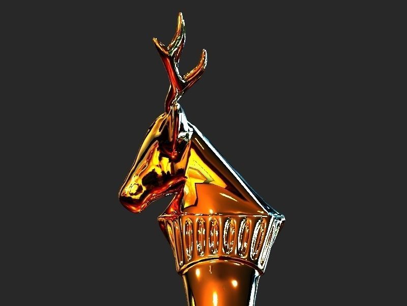 DEER HEAD RING 3D print model_2