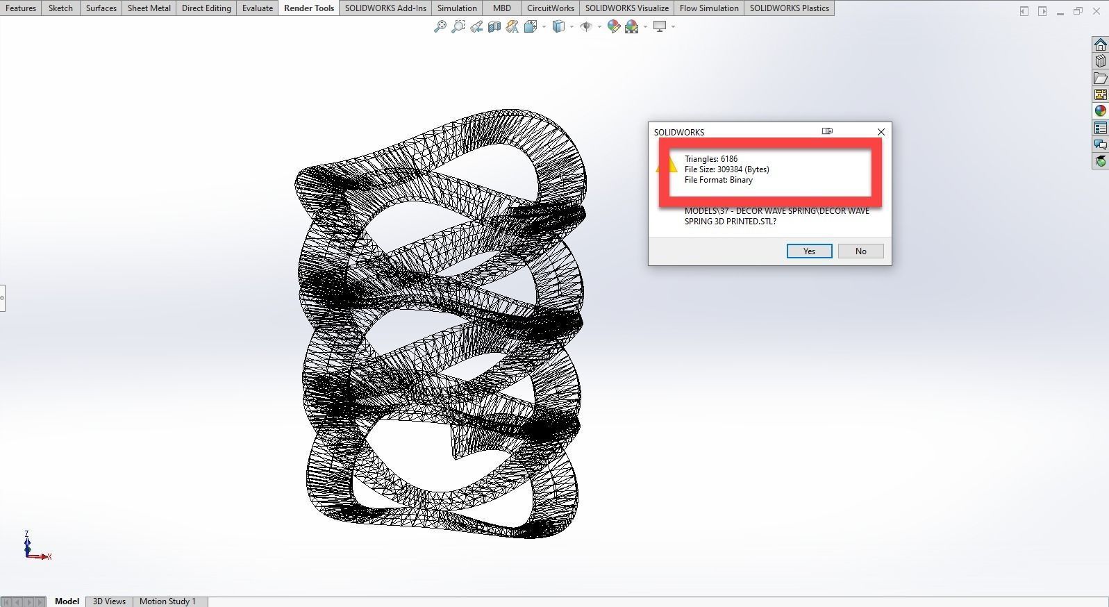 Wave Spring 3D print model_42