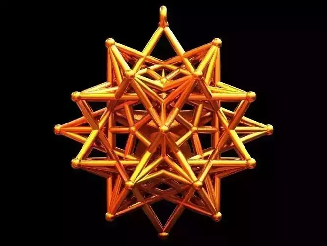 STAR IN STAR ROD PENDANT 3D print model