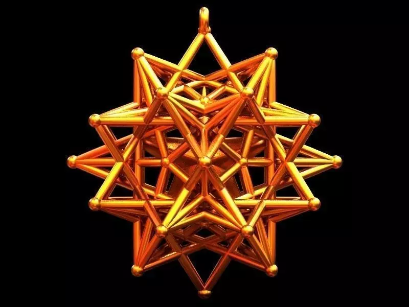 STAR IN STAR ROD PENDANT 3D print model_0