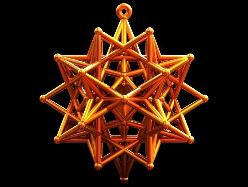 STAR IN STAR ROD PENDANT 3D print model_1