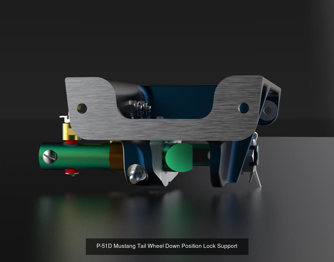 Full P-51D Mustang Assy Rear Fuselage TW Oleo Rudder Elev Models 3D Model Collection_2