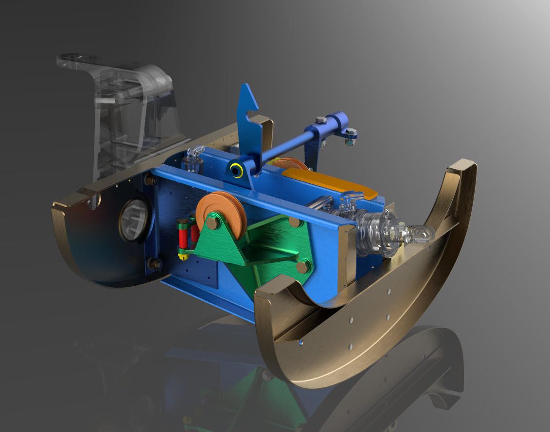 Full P-51D Mustang Assy Rear Fuselage TW Oleo Rudder Elev Models 3D Model Collection_10