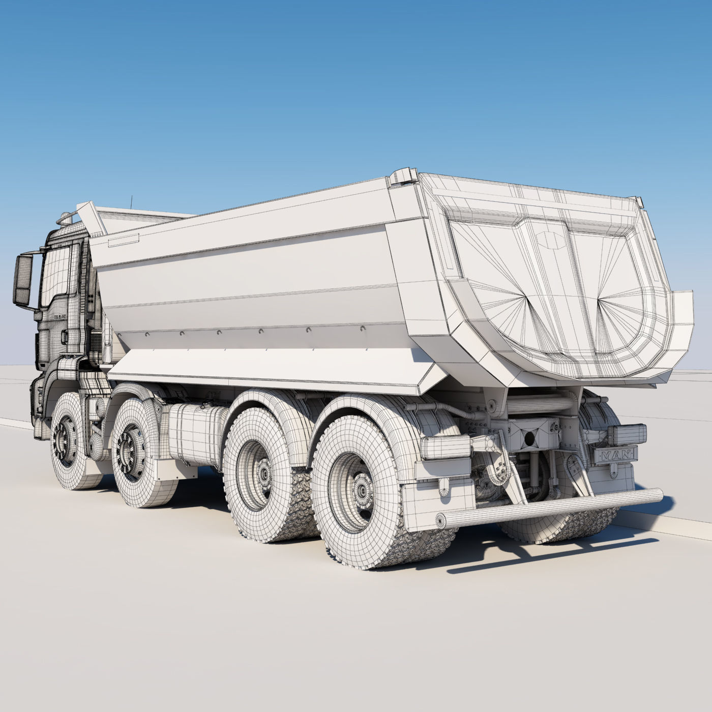 DUMP TRUCK TGS M 3D model_13