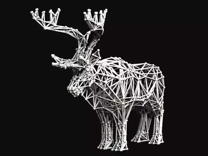 VORONOI DEER 3D print model