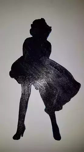 Marilyn Monroe Silhouette Free 3D model