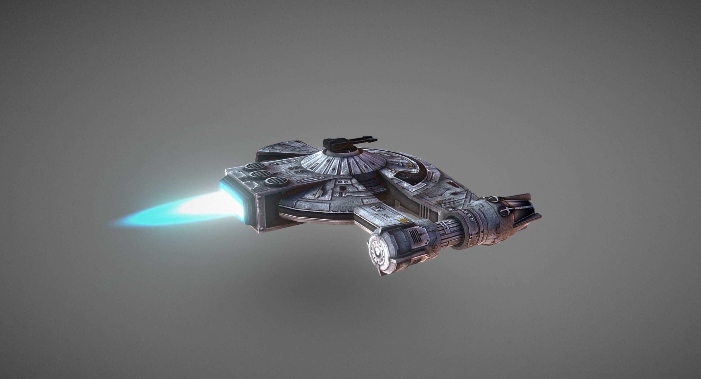 The Outrider star wars spaceship Low-poly 3D model_3