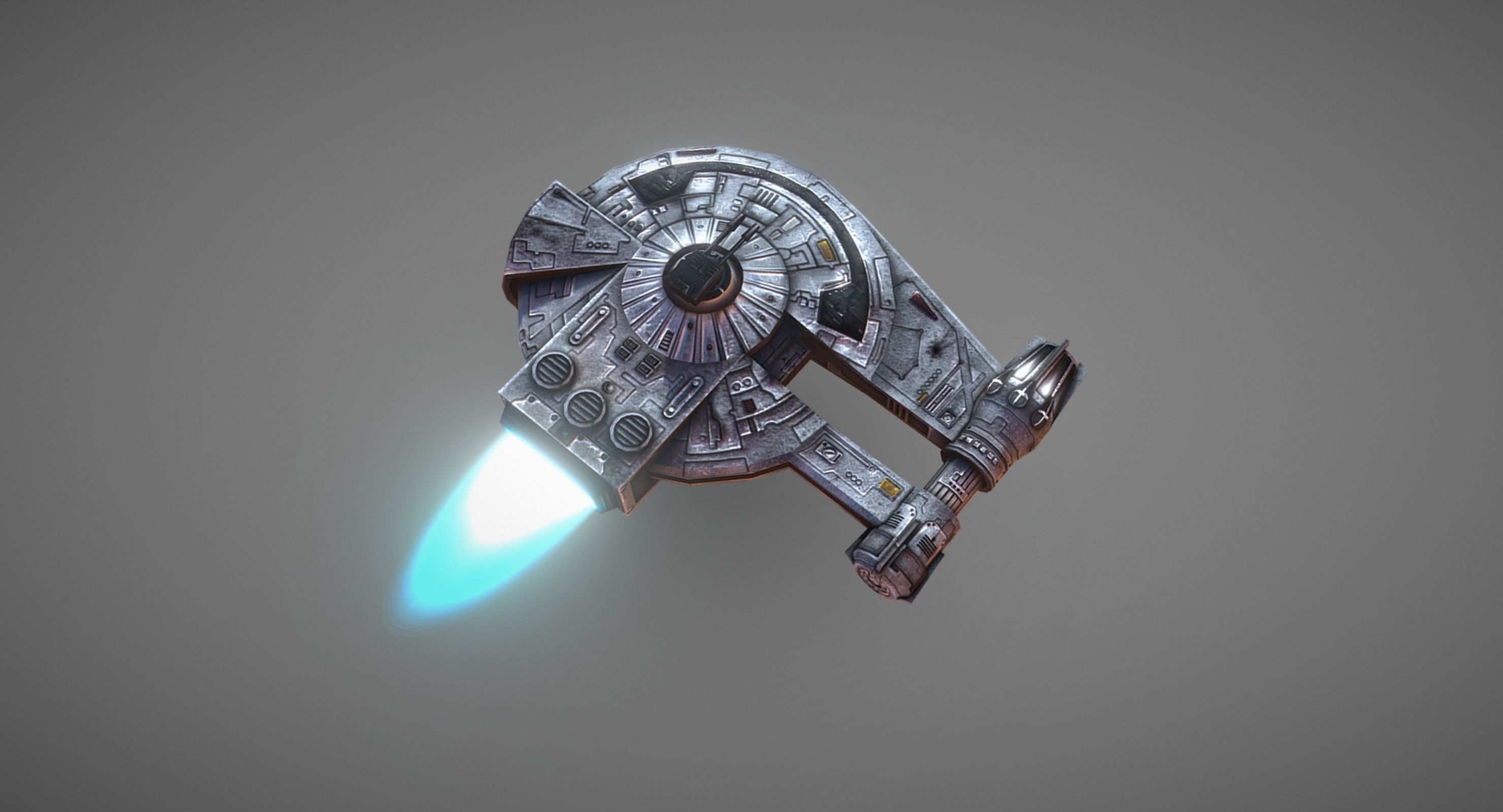 The Outrider star wars spaceship Low-poly 3D model_4
