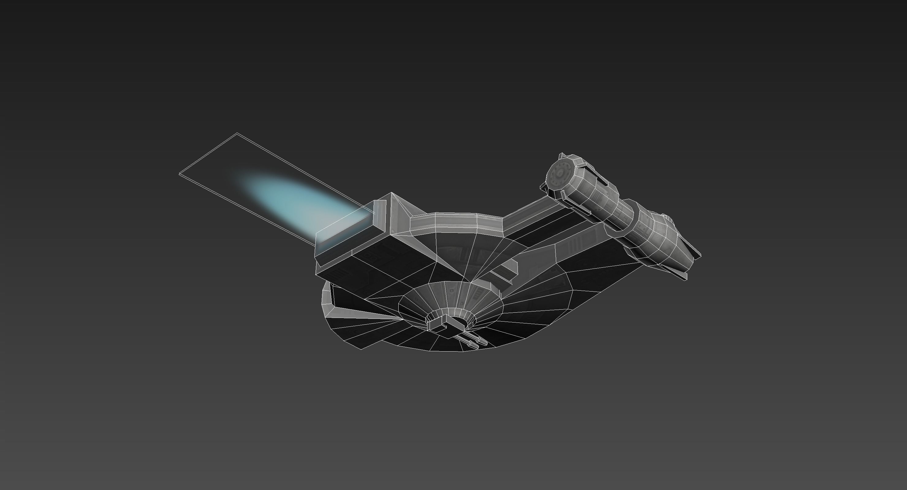 The Outrider star wars spaceship Low-poly 3D model_6