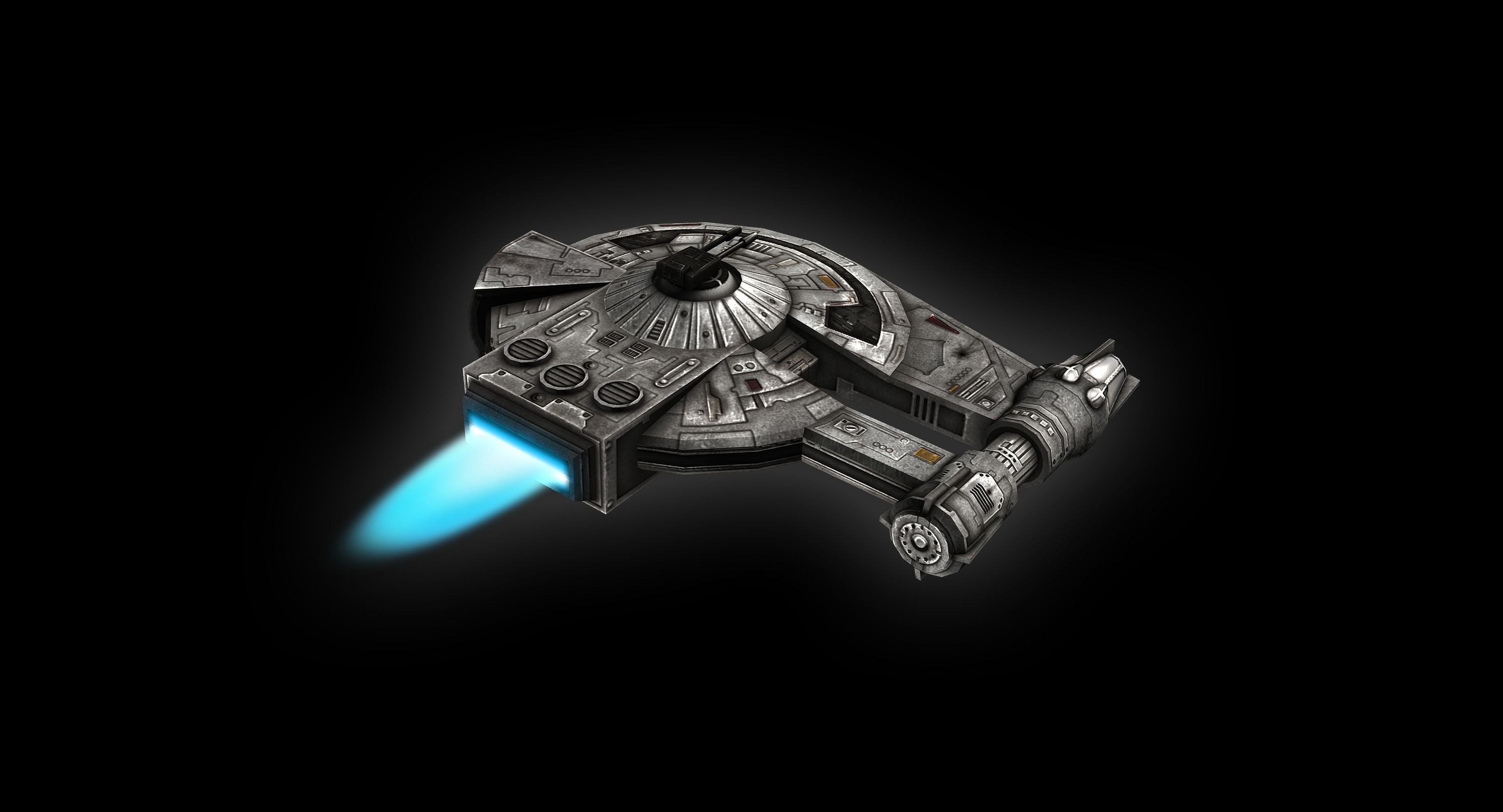 The Outrider star wars spaceship Low-poly 3D model_1