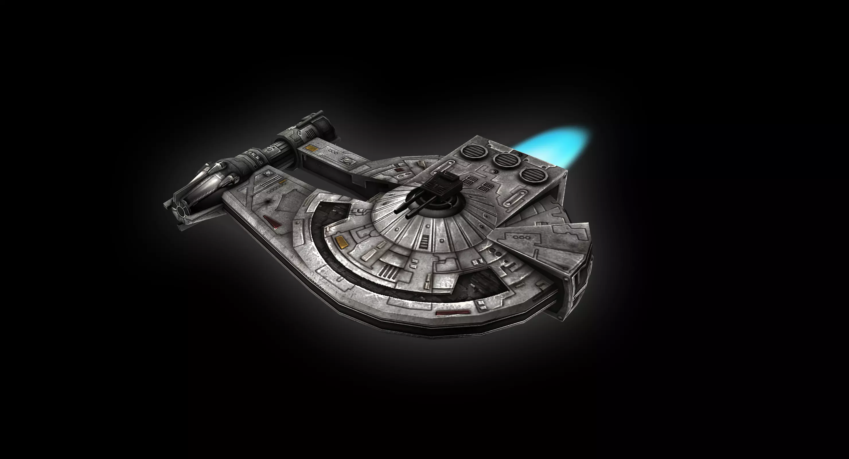 The Outrider star wars spaceship Low-poly 3D model_0