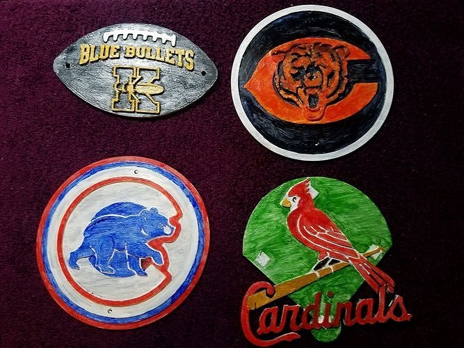 Football and baseball logo pack     signs 3D model