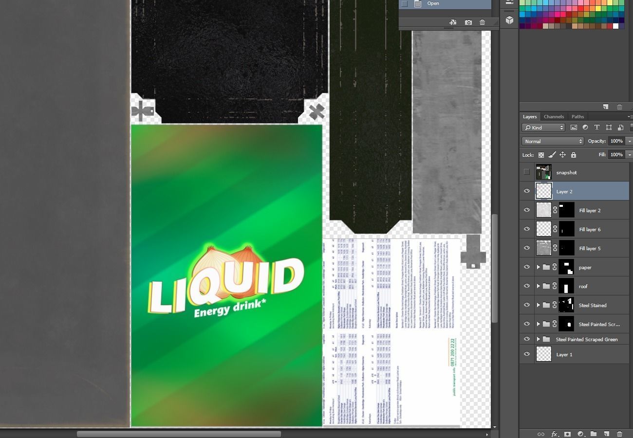  Bus stop Low-poly 3D model_11