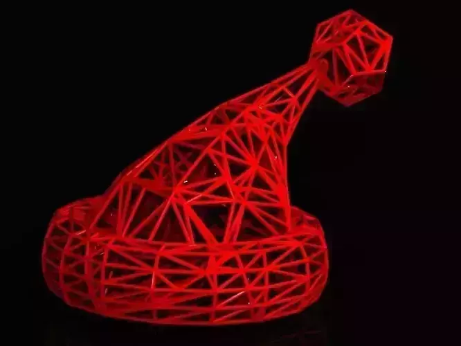 VORONOI SANTA HAT 3D print model