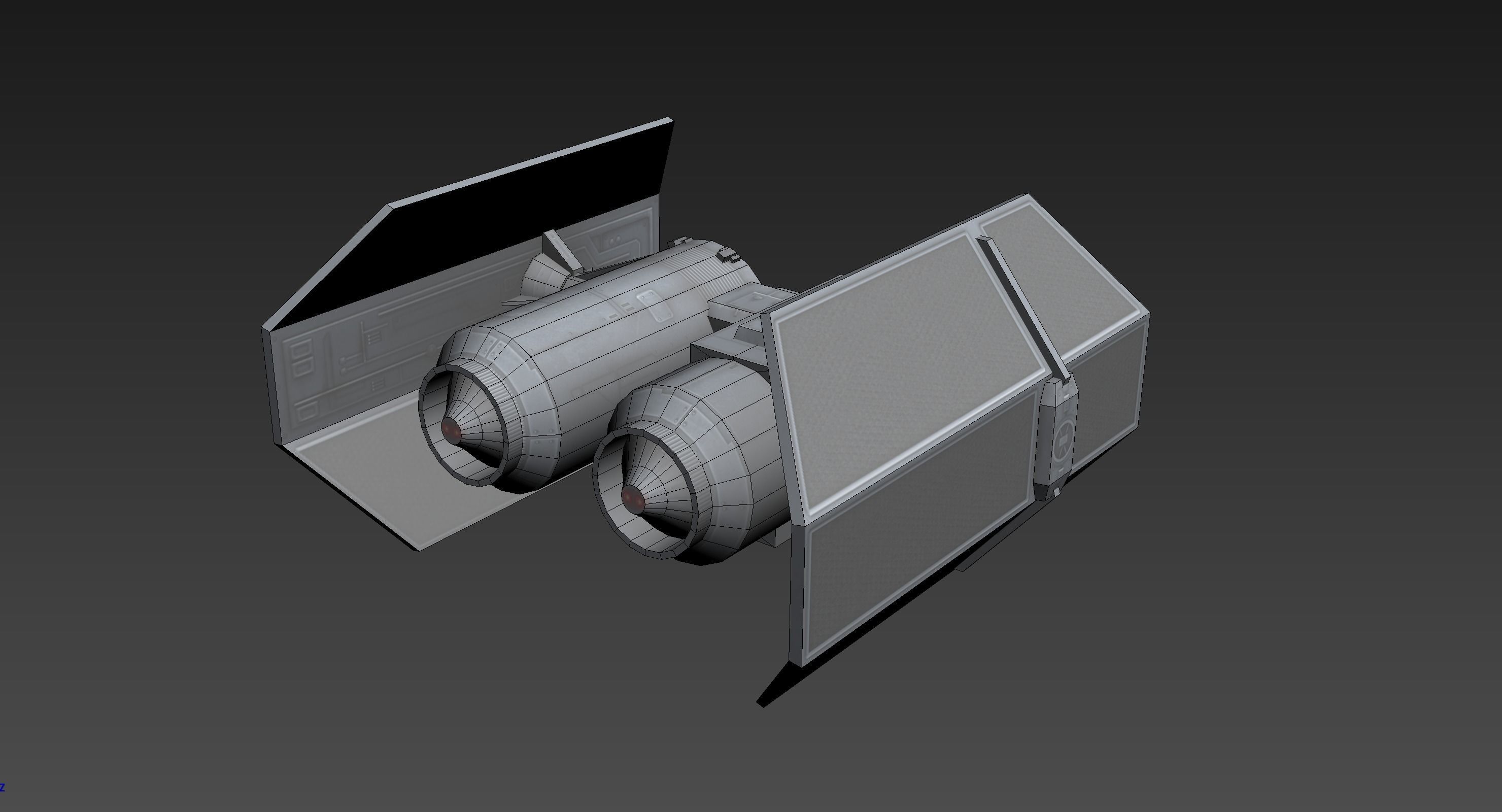 Low poly Tie Bomber Low-poly 3D model_8