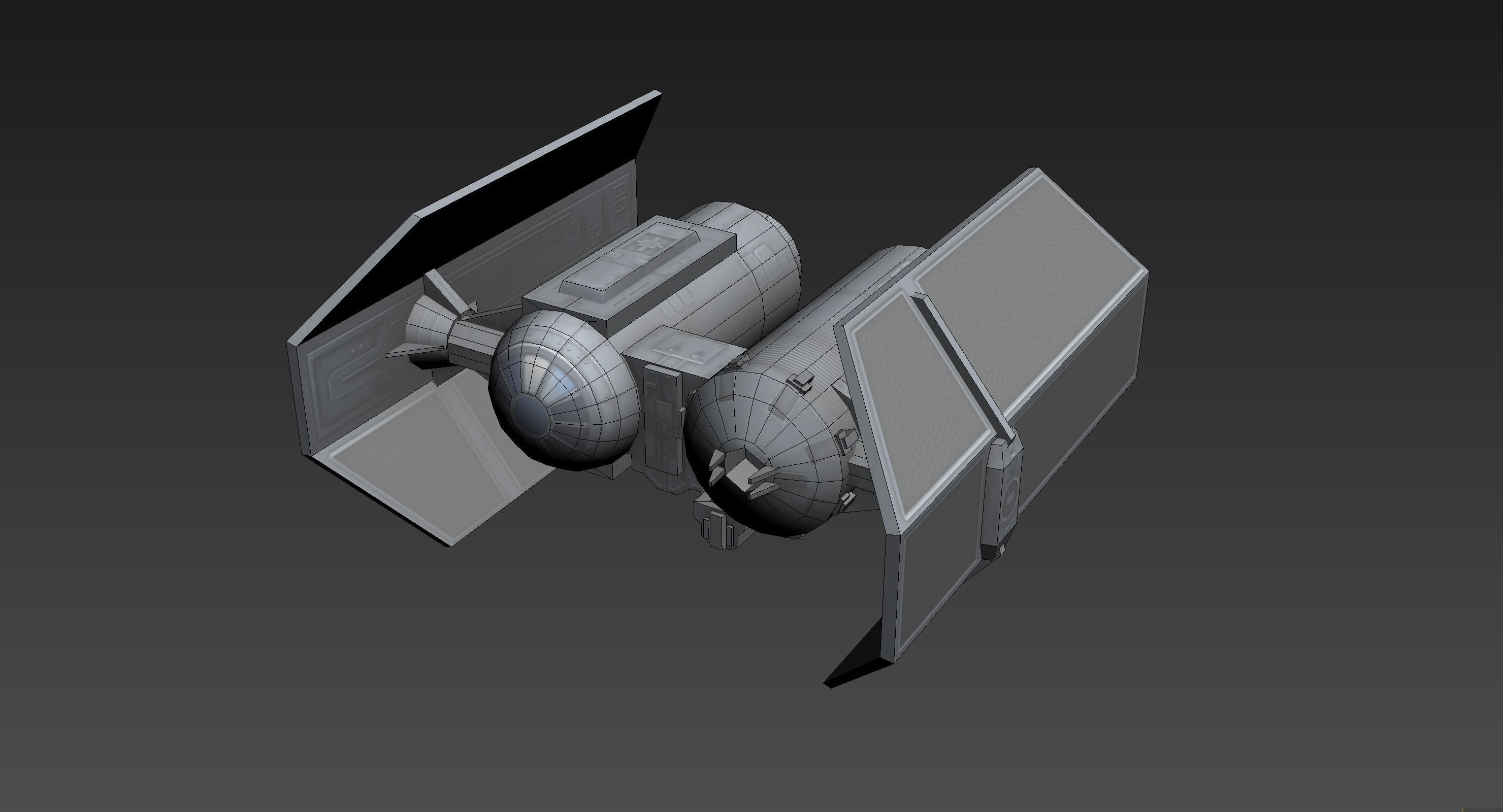 Low poly Tie Bomber Low-poly 3D model_7