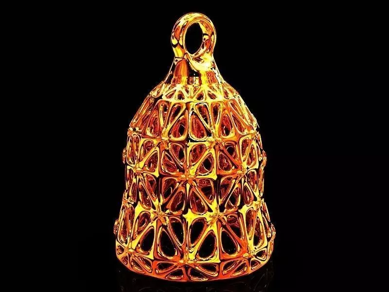 VORONOI BELL PENDANT 3D print model_0