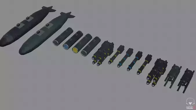 UH-60 Blackhawk - Loadout Weapons US helicopter - Medevac Low-poly 3D model